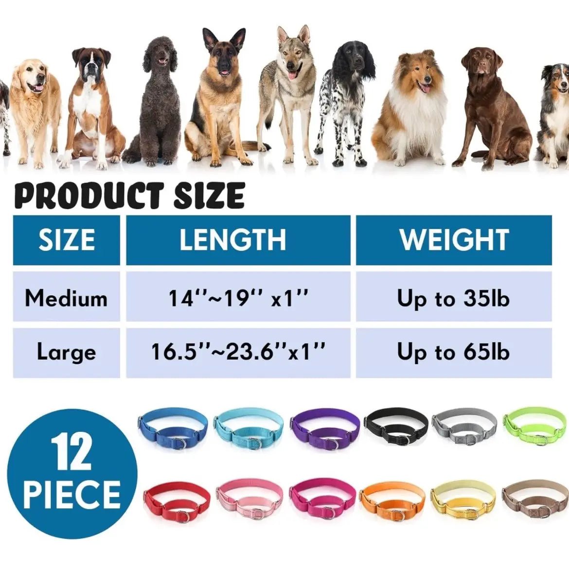 Personalized Martingale Collar - Adjustable Training Collar Dog Collar Pet Collar
