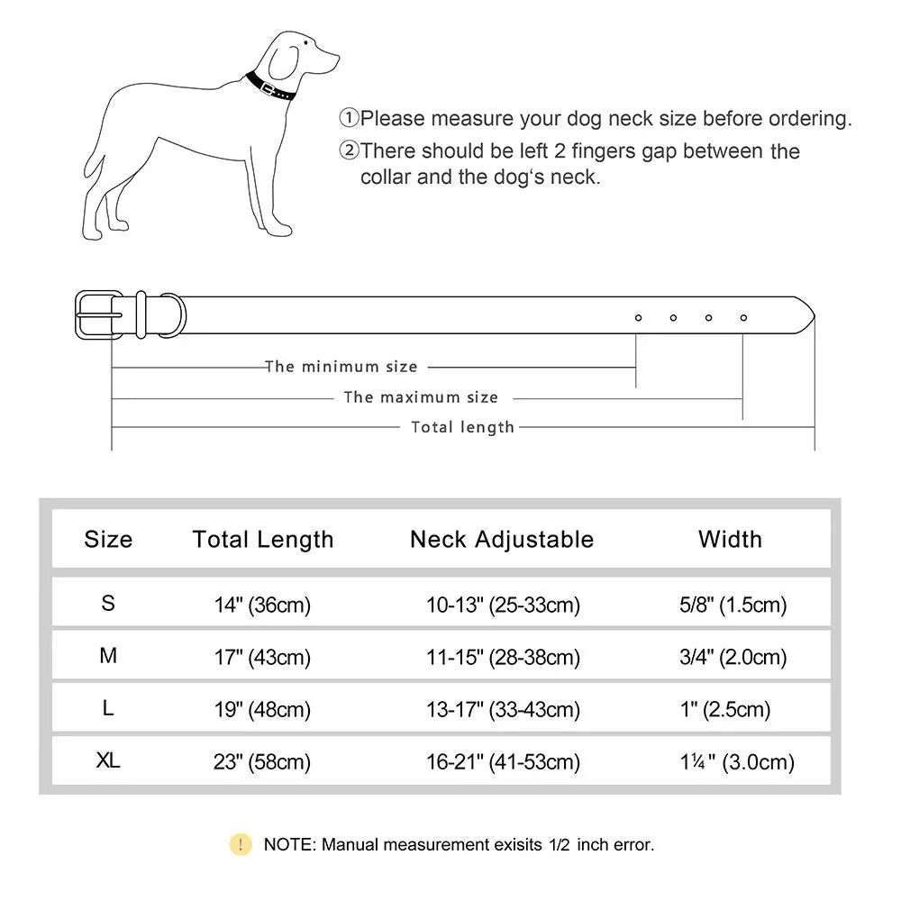 Adjustable Faux Leather Dog Collar and Durable PU Cat Collar for Small, Medium, and Large Pets - Heavy Duty Pet Supplies
