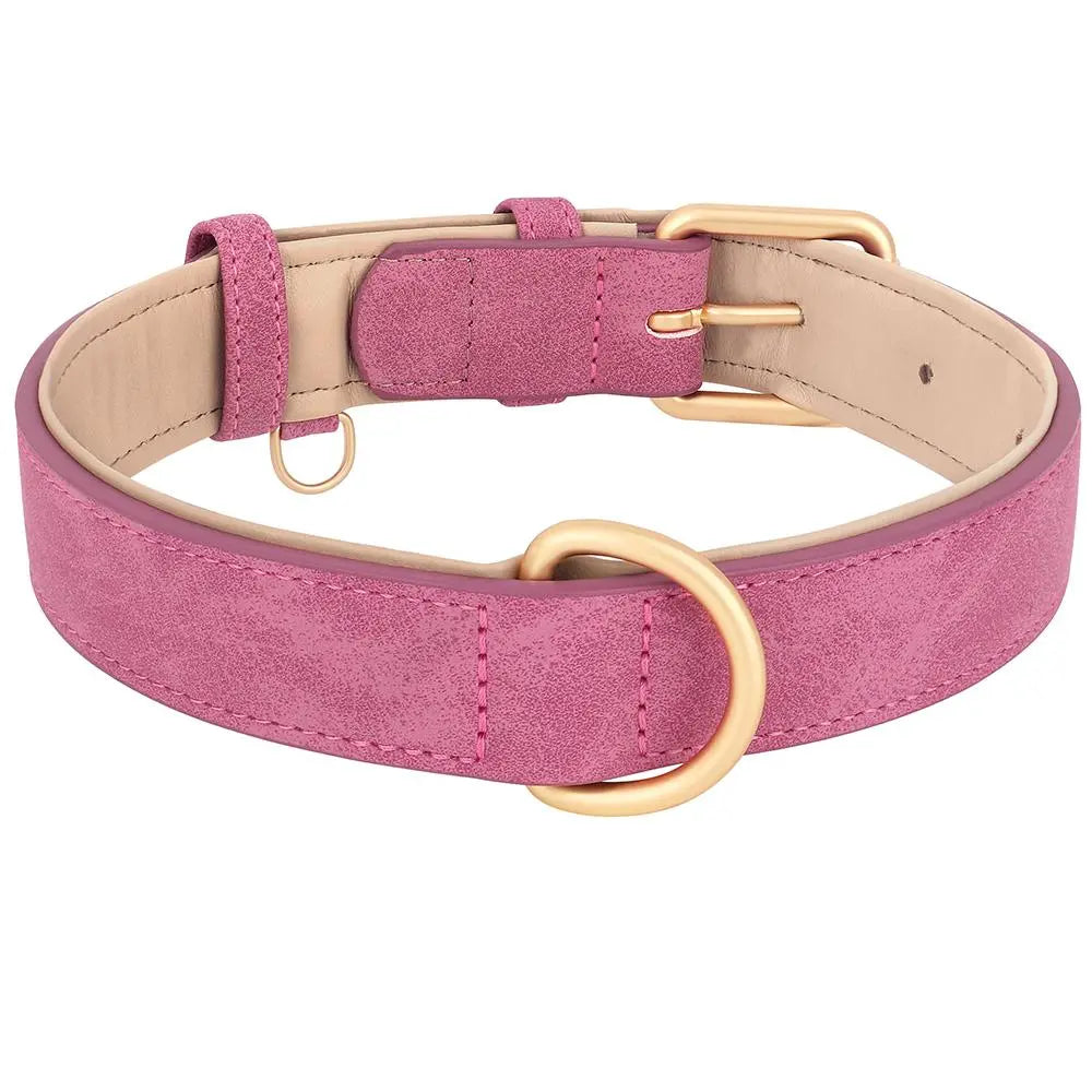 Adjustable Faux Leather Dog Collar and Durable PU Cat Collar for Small, Medium, and Large Pets - Heavy Duty Pet Supplies