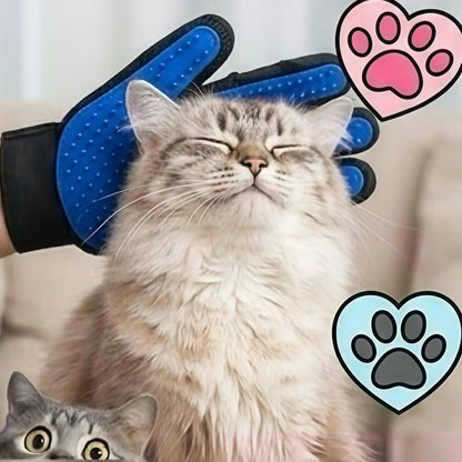 2-In-1 Full-Coverage Pet Hair Remover Glove - Efficient Deshedding & Fur Removal Tool, Massage Mitt for Pets That Boosts Shiny Smooth Coats, Improves Blood Circulation, Reduces Allergens, Home Care Cleaning Supply, Deshedding Tool