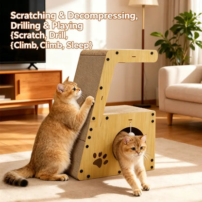 Ideal Choice Wooden Bed Cat Lounge Furniture Modern Pet Furniture Luxury for Cats Indoor Home Use Kitty Bed Cozy Cat House Pet Indoor Cat House Scratching Pad Indoor Kitten Pet Bed House Cat Tree Cat Toys Scratching Board Cat Bed Bowl Corrugated Cardboard