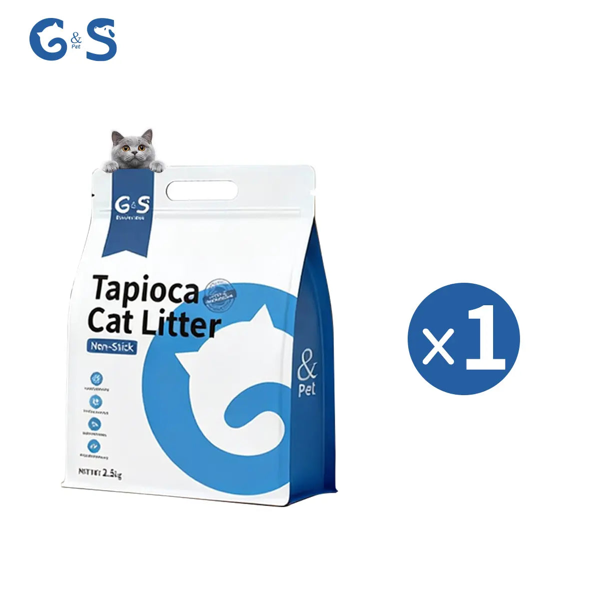 G&S Premium Universal Plant-Derivatives Cat Litter - Strong Clumping, Low Dust, Odor Control, Anti-Stick to Litter Box, Highly Absorbent, Ph Health Monitoring
