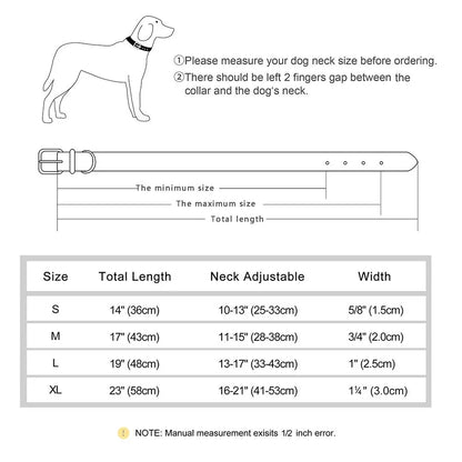 Adjustable Faux Leather Dog Collar and Durable PU Cat Collar for Small, Medium, and Large Pets - Heavy Duty Pet Supplies