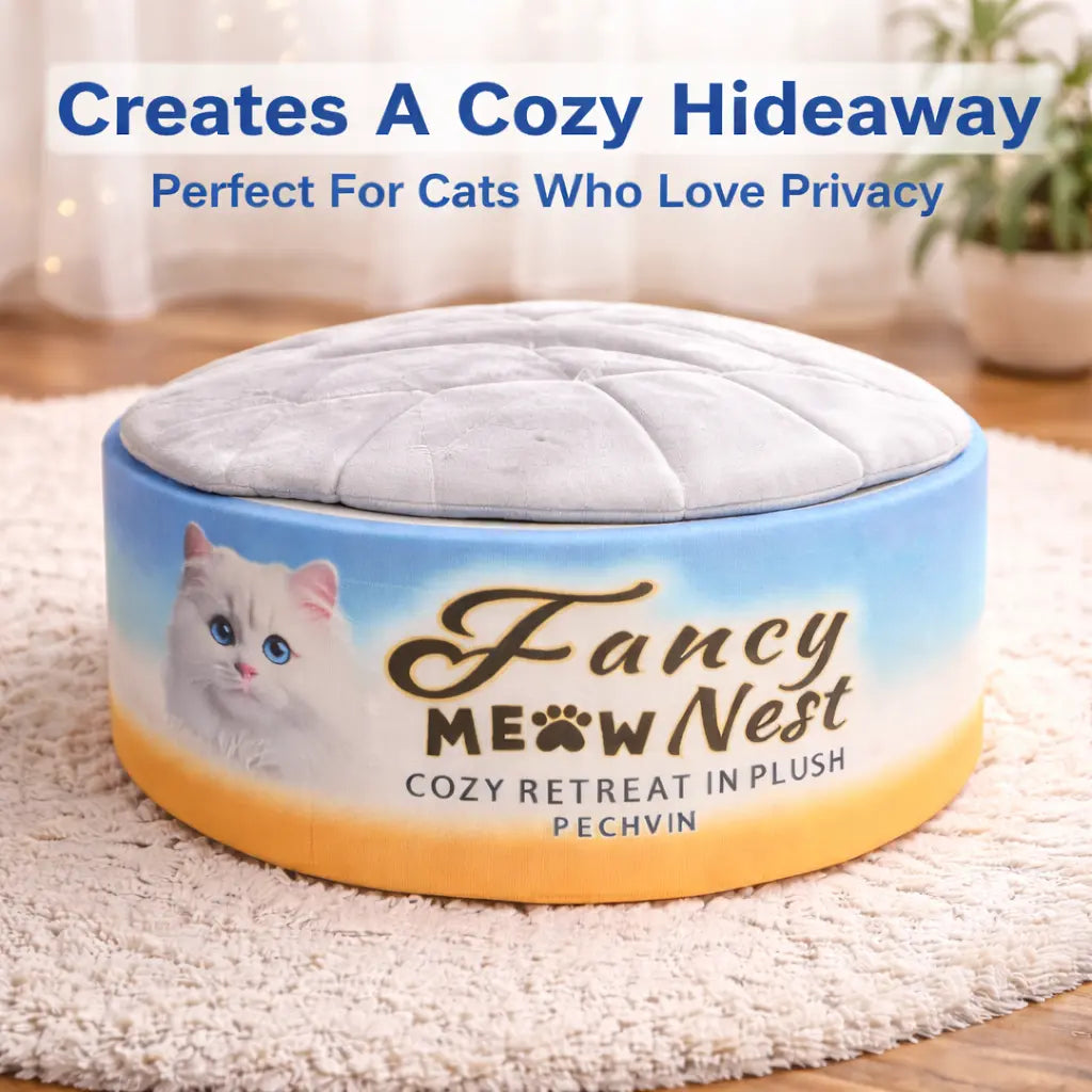 Covered Cat Bed – 19.7" Cozy Hideaway with Soft Lid Design – Enclosed Plush Cave for Indoor Cats & Kittens